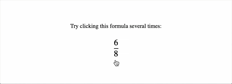 MathML Toggle-Action-Beispiel